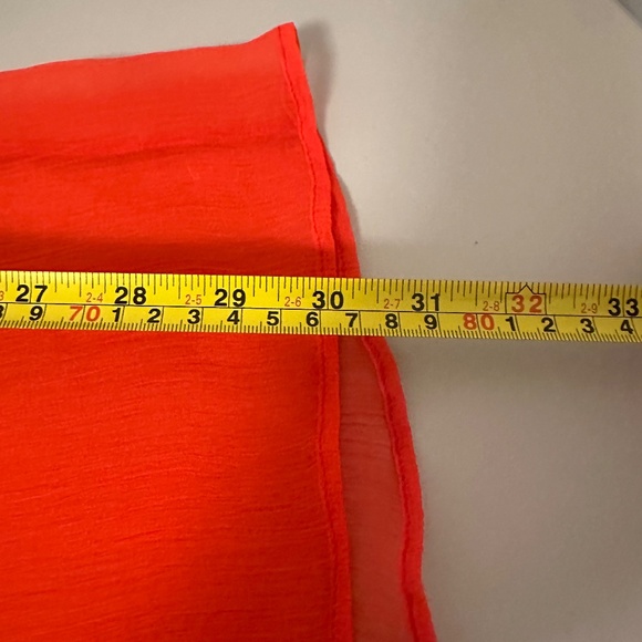 J. Crew Gwyneth Layered Slip Skirt in Red Crinkle Chiffon | Size Medium - Picture 10 of 11